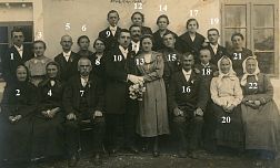 Popis - svatební fotografie Antonín Lacek a Anežka Lacková roz. Laryšová, 30. 9. 1922