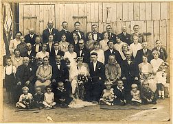 svatební fotografie Ladislav Alois Haizer a Božena Haizerová roz. Haidrová, 9. 9. 1929